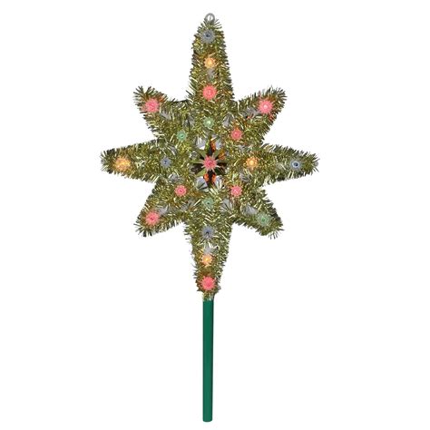 21 Lighted Gold Star Of Bethlehem Christmas Tree Topper Multicolor