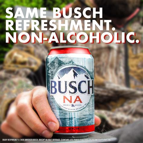 Busch Non Alcoholic Beer 12 Pack 12 Fl Oz Cans Domestic 05 Abv