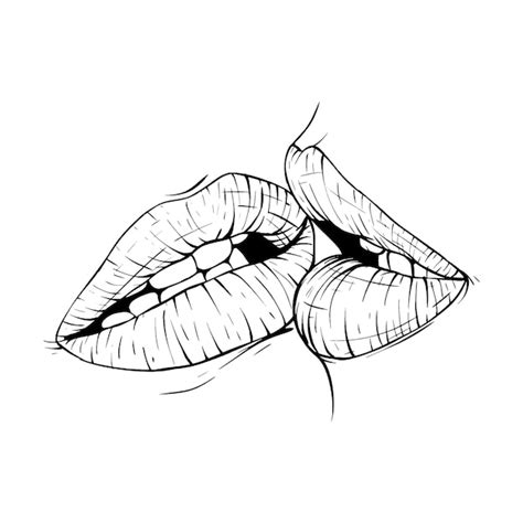 How To Draw A Realistic Lips Kissing