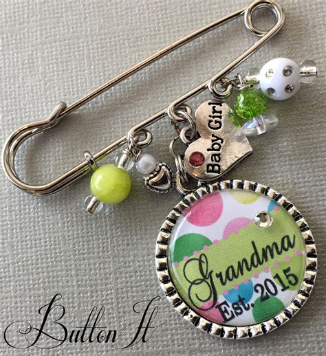 Grandma To Be Mom To Be Aunt To Be Personalized Pin Gender