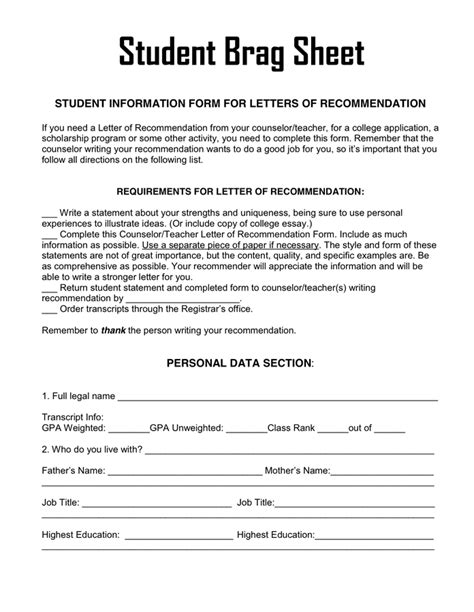 Letter Of Recommendation Template Download Free Documents For Pdf