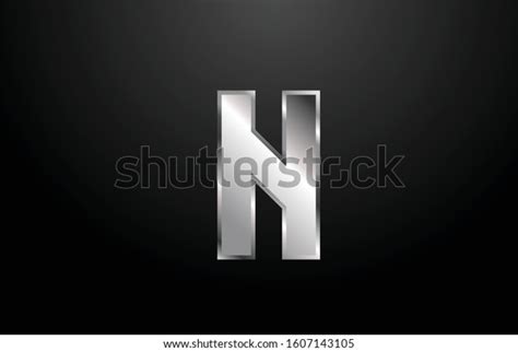 Silver Metal Alphabet Letter N Logo Stock Vector Royalty Free Shutterstock