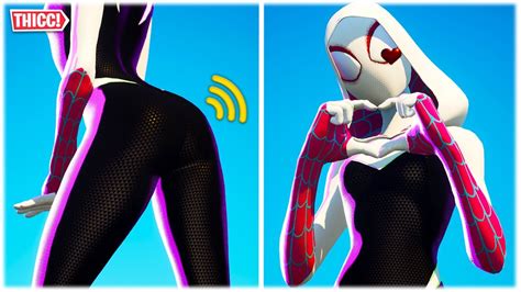 fortnite thicc spider gwen skin showcased in replay theatre 🍑😍 ️ youtube