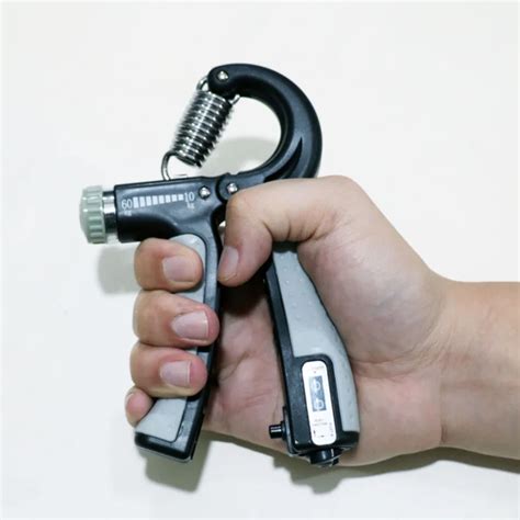 R Shape Adjustable Countable Hand Grip Strength Exercise Strengthener