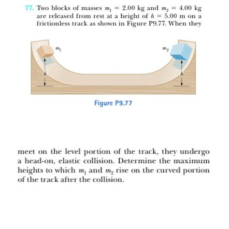 Solved Two Blocks Of Masses M Kg And M Kg Chegg Com