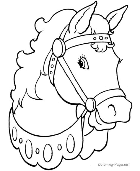 Selection of interesting and colorful paintings play an important role in attracting the kids towards the painting activity. Horse Coloring Page - Beautiful horse | Horse coloring ...