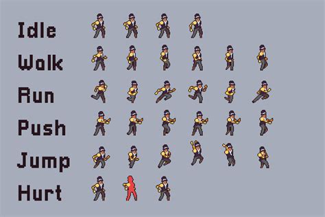 Free 3 Character Sprite Sheets Pixel Art