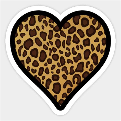 Leopard Heart For Valentine Leopard Heart Sticker Teepublic