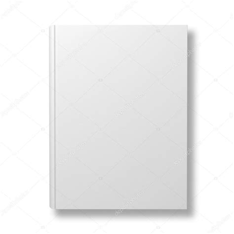 Blank Book Cover Isolated Over White Background — Stock Photo