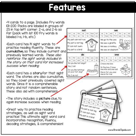Sight Word Fluency Flashcards Set 2 Fry Words 101 200 Tejedas Tots