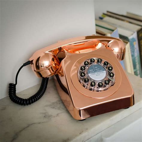 Buywild And Wolf 746 1960s Corded Telephone Copper Online At Johnlewis