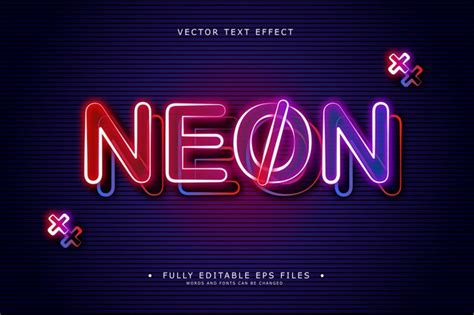Premium Vector Editable Neon Text Effect