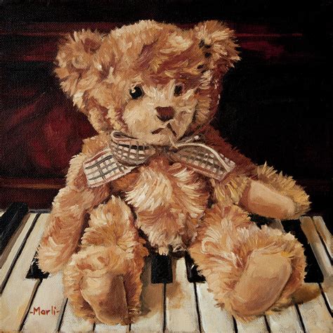Teddy Bear Painting By Marli Beetge