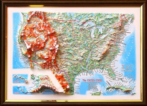 Raised Relief Map Of The United States