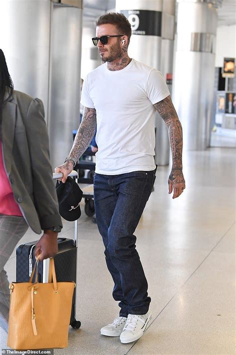 Hes Arrived David Beckham Looked Effortlessly Cool As He Touched Down