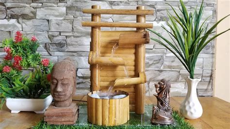 How To Make Wonderful Bamboo Water Fountain Very Easy Youtube