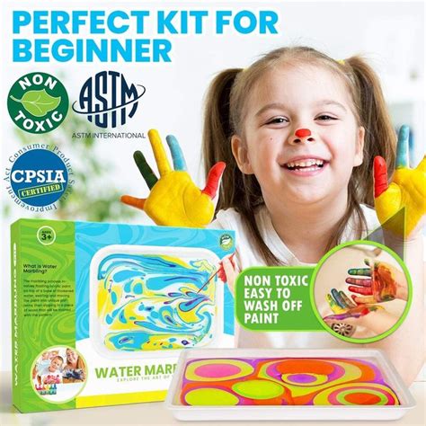 Water Marbling Paint Art Kit For Kids In 2021 Art Kits For Kids Art