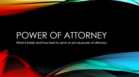 Currently the malaysian power of attorney act 1949 (act 424) houses only an ordinary power of attorney that the malaysian government has taken steps to overcome these problems through the implementation of 11th malaysia plan with focus to create green environment and sustainable nation. How to Act as a Power of Attorney - Osterhout & McKinney, PA