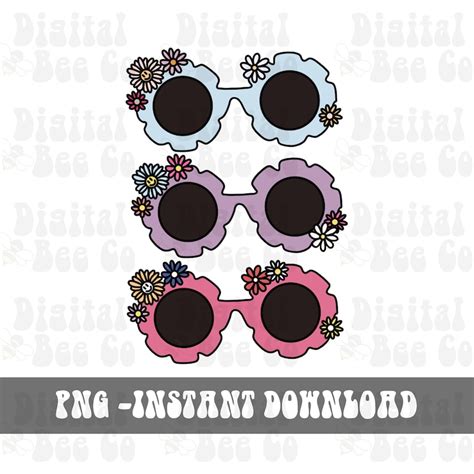 Boho Sunglasses Clip Art Png Hippie Sunglasses Clip Art Png Etsy