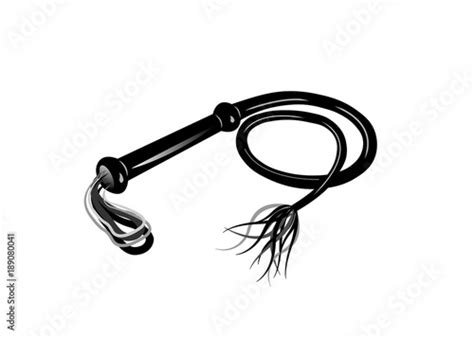 Black Whip Sex Toy Leather Lash Bdsm Icon Vector Isolated Acheter Ce Vecteur Libre De Droit
