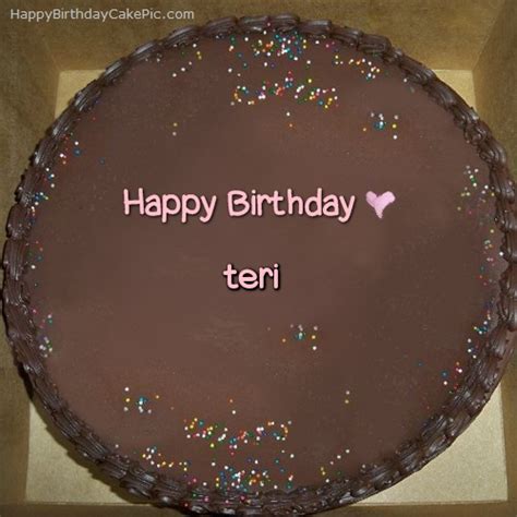 ️ Chocolate Happy Birthday Cake For Teri