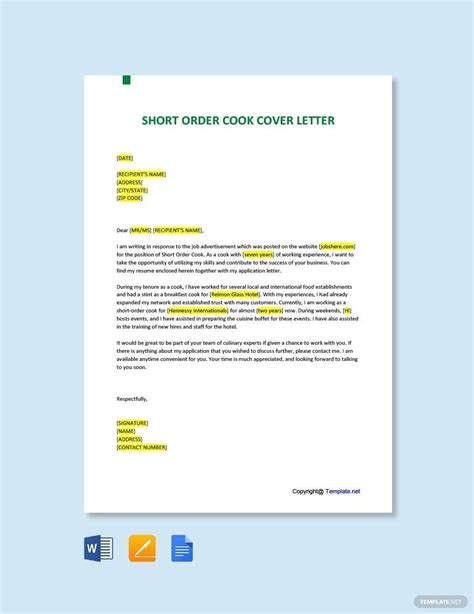 Free Work Order Letter Template Google Docs Word Apple Pages