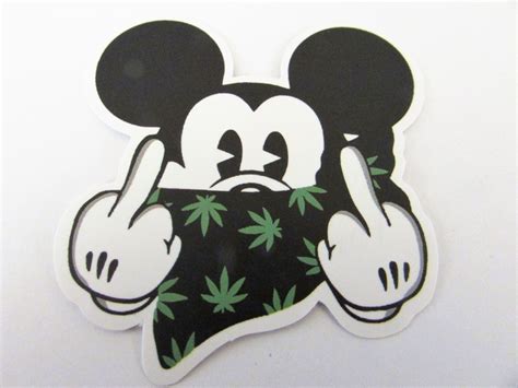 This sticker set stars everyone's favorite mouse, mickey! Free: GANGSTA MICKEY MOUSE Vinyl Sticker- Helmet/Car ...