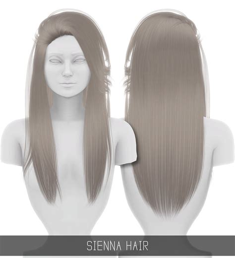 Simpliciaty Sienna Hair Sims 4 Hairs Sims Hair Long Hair Styles