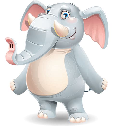 Elephant Vector Cartoon Character Graphicmama