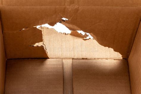 Torn Cardboard Box Inside View Stock Photo Image Of Insurance Office