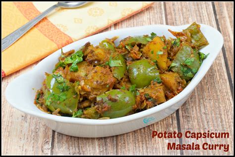 Aloo Capsicum Masala Curry Recipe Subbus Kitchen