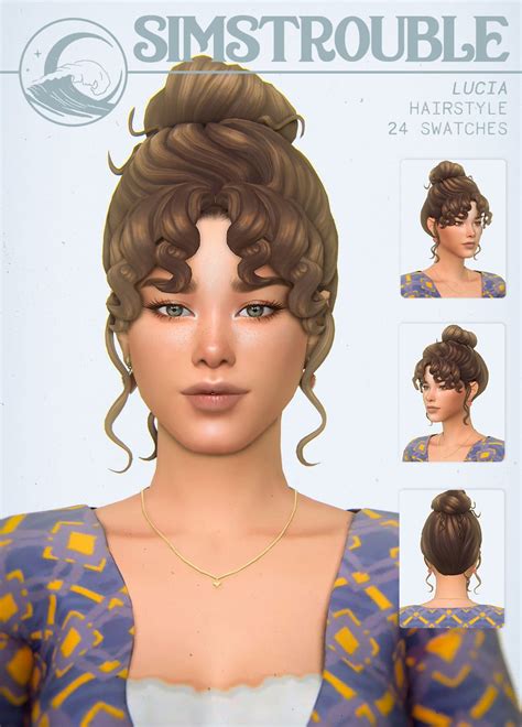 Lucia By Simstrouble Sims Hair Sims 4 Sims 4 Curly Hair