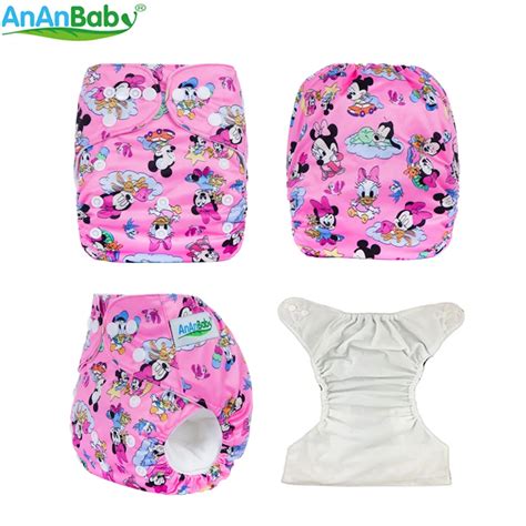 Ananbaby 2018 Reusable Baby Diaper With Suede Inner Cloth Diaper Cover