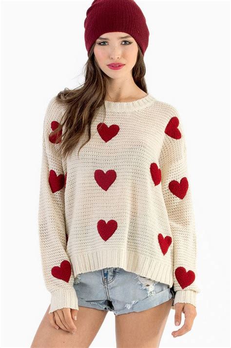 Cotton Candy Hearts All Over Sweater 28 Tobi Clothing Sweaters Sweaters For Women