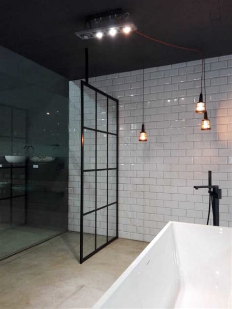rustic black framed shower range showerline