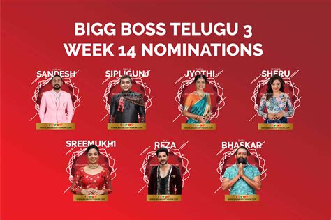 Bigg Boss Telugu Week Nominations Bigg Boss Tv Show