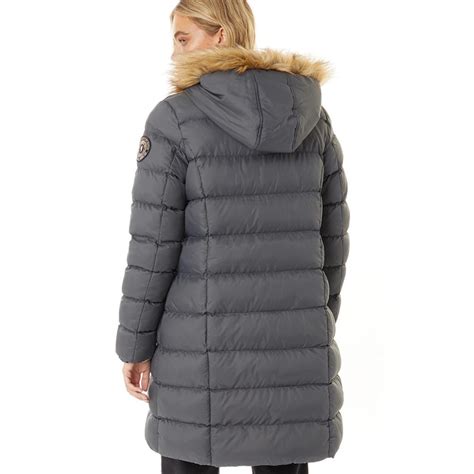 Buy Brave Soul Womens Wizard Long Padded Jacket With Faux Fur Trim Hood