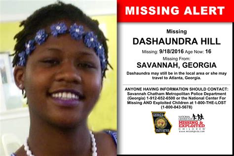 Dashaundra Hill Age Now 16 Missing 09182016 Missing From
