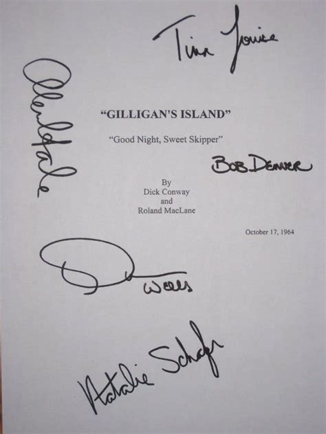 Gilligans Island Signed Tv Script Screenplay Autograph X5 Bob Denver