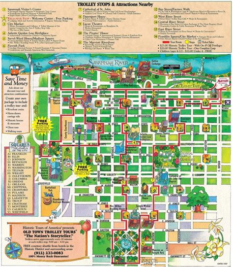 Savannah Printable Tourist Map In 2019 Free Tourist Maps Printable