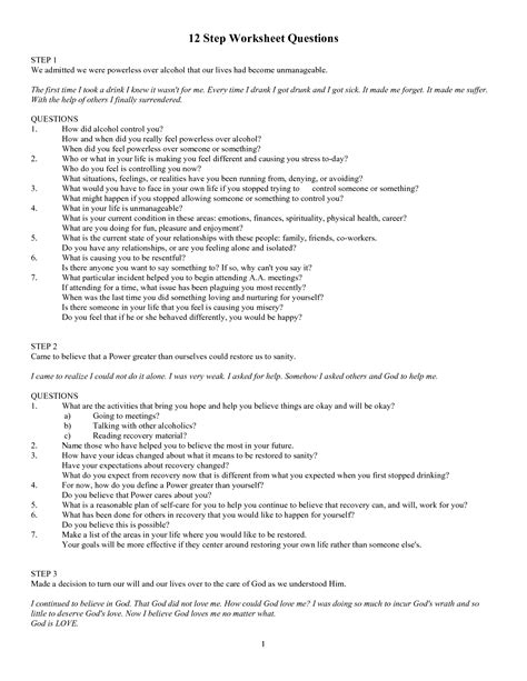 Character Defects Step 6 And 7 Aa Worksheet