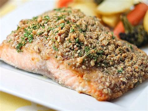 I took out a filet. Pecan Crusted Honey-Mustard Salmon Recipe and Nutrition ...