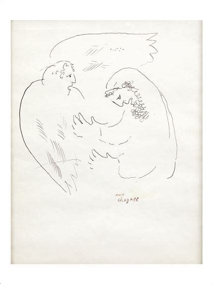 Marc Chagall Abraham Et L Ange Circa 1975 MutualArt