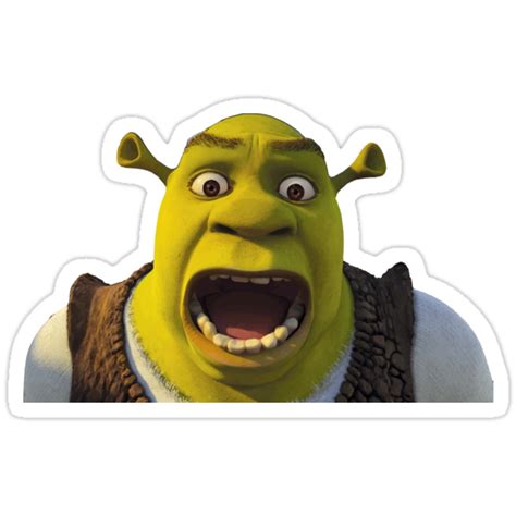 Surprised Shrek Stickers By Cam Guay Redbubble
