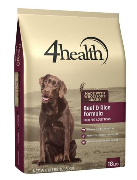 4health 9726 Wholesome Grains Adult Beef And Rice Formula Dry Dog Food