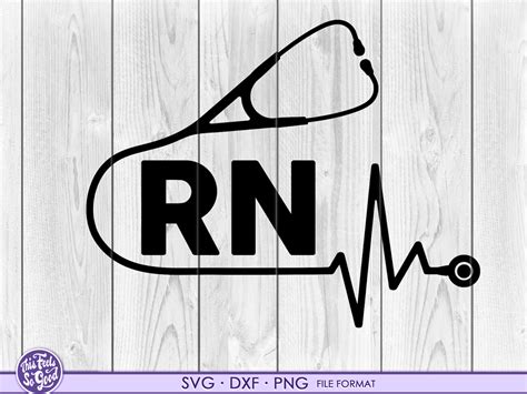 Rn Svg Registered Nurse Svg File Rn File For Cricut Png Etsy