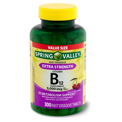 Spring Valley Fast Dissolve Extra Strength Vitamin B12 Supplement Value