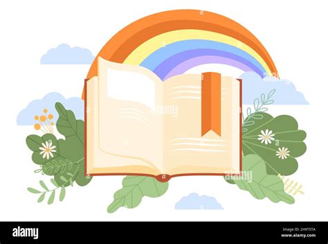 Book With Rainbow Stock Vector Image And Art Alamy