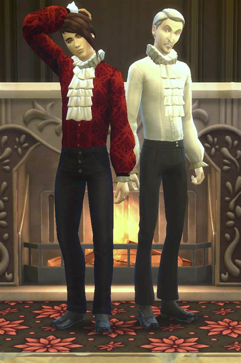 Ruffle Bib And Collar Shirt Sims 4 Sims Fandom Fashion