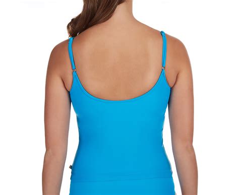 Aqua Blu Womens Soft Cup Tankini Top Electric Nz